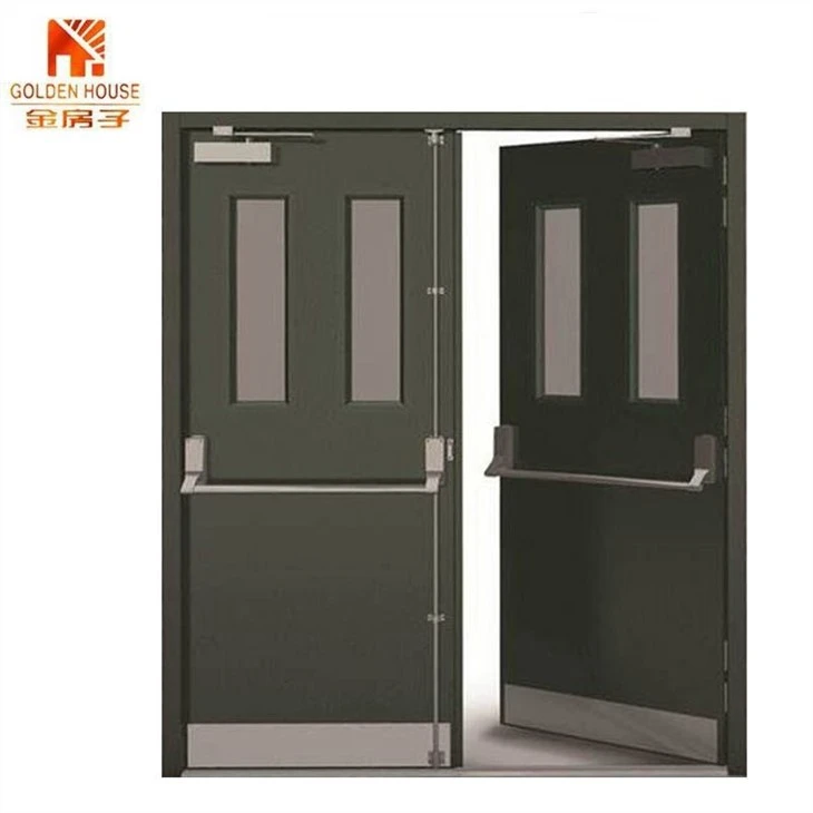 UL Listed 180mins Residential Stair Steel Fire Resistant Emergency Doors With Closer UL Listed 180mins Residential Stair Steel Fire Resistant Emergency Doors With Closer